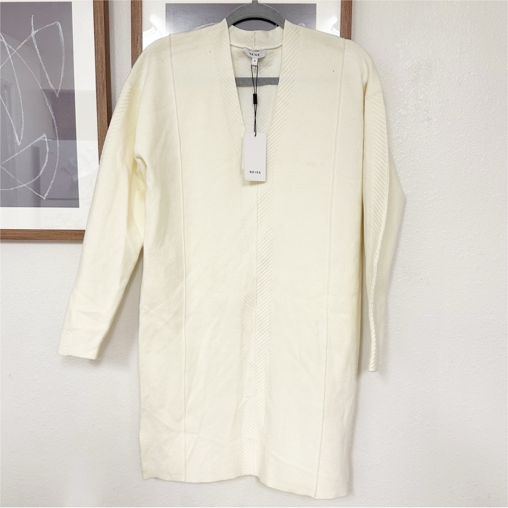 NWT REISS Ava Herringbone Knit Cotton Mini Dress S - Picture 5 of 5